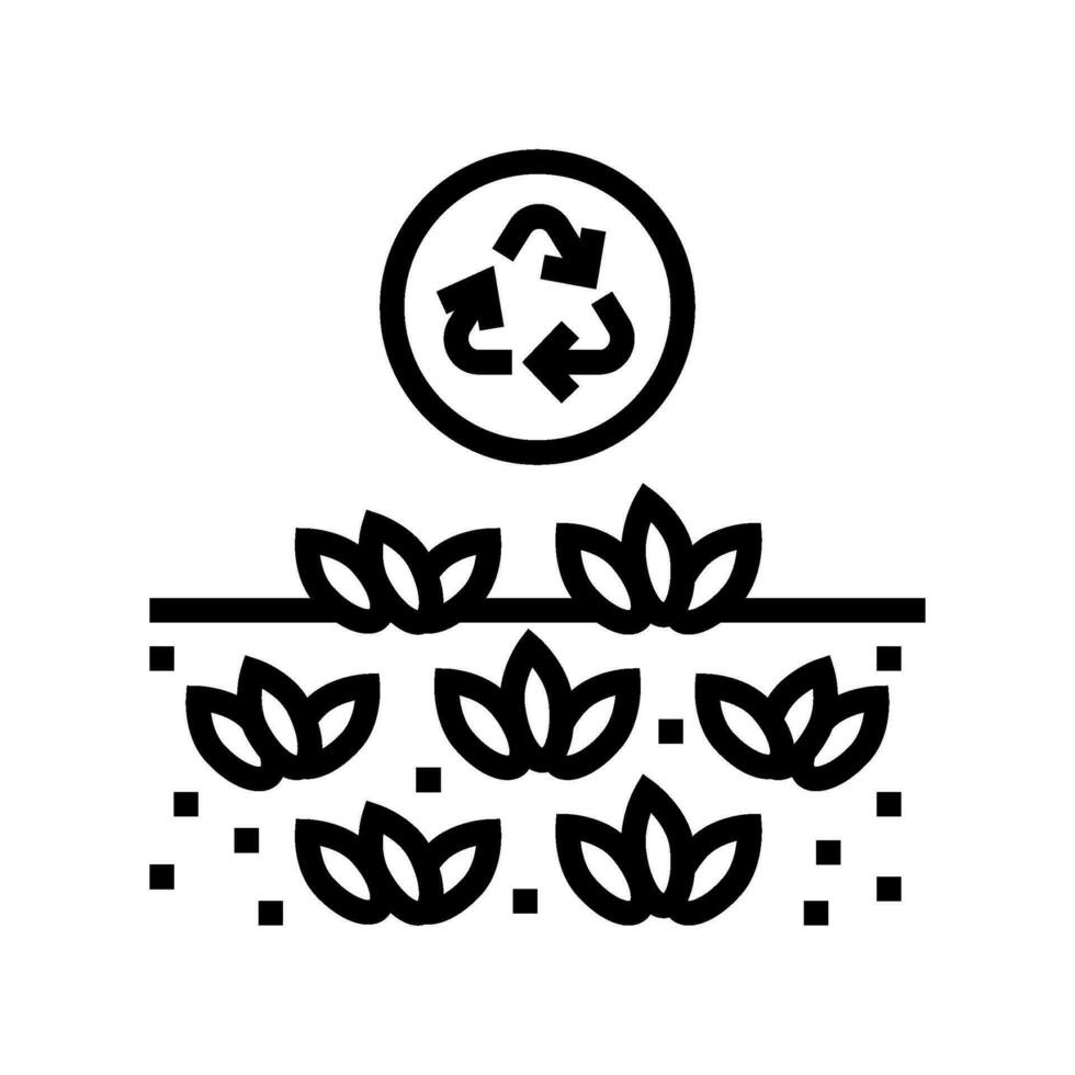 nachhaltig Landwirtschaft Grün Leben Linie Symbol Vektor Illustration