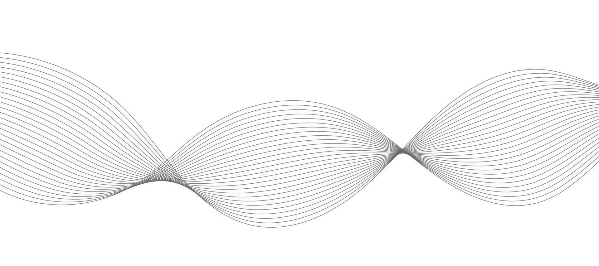 abstraktes wellenelement für design. digitaler Frequenzspur-Equalizer. stilisierte Linie Kunsthintergrund. Vektor-Illustration. Welle mit Linien, die mit dem Mischwerkzeug erstellt wurden. gebogene Wellenlinie, glatter Streifen. vektor