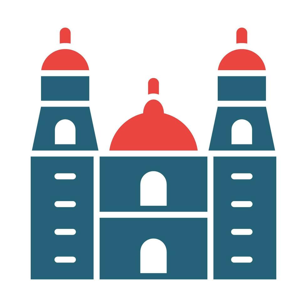 Kathedrale von Morelia Vektor Glyphe zwei Farbe Symbole zum persönlich und kommerziell verwenden.