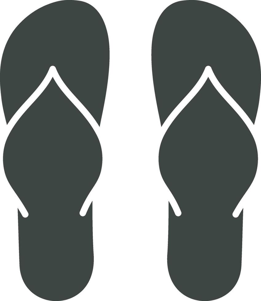 Flip Flops Symbol Vektor Bild. geeignet zum Handy, Mobiltelefon Apps, Netz Apps und drucken Medien.