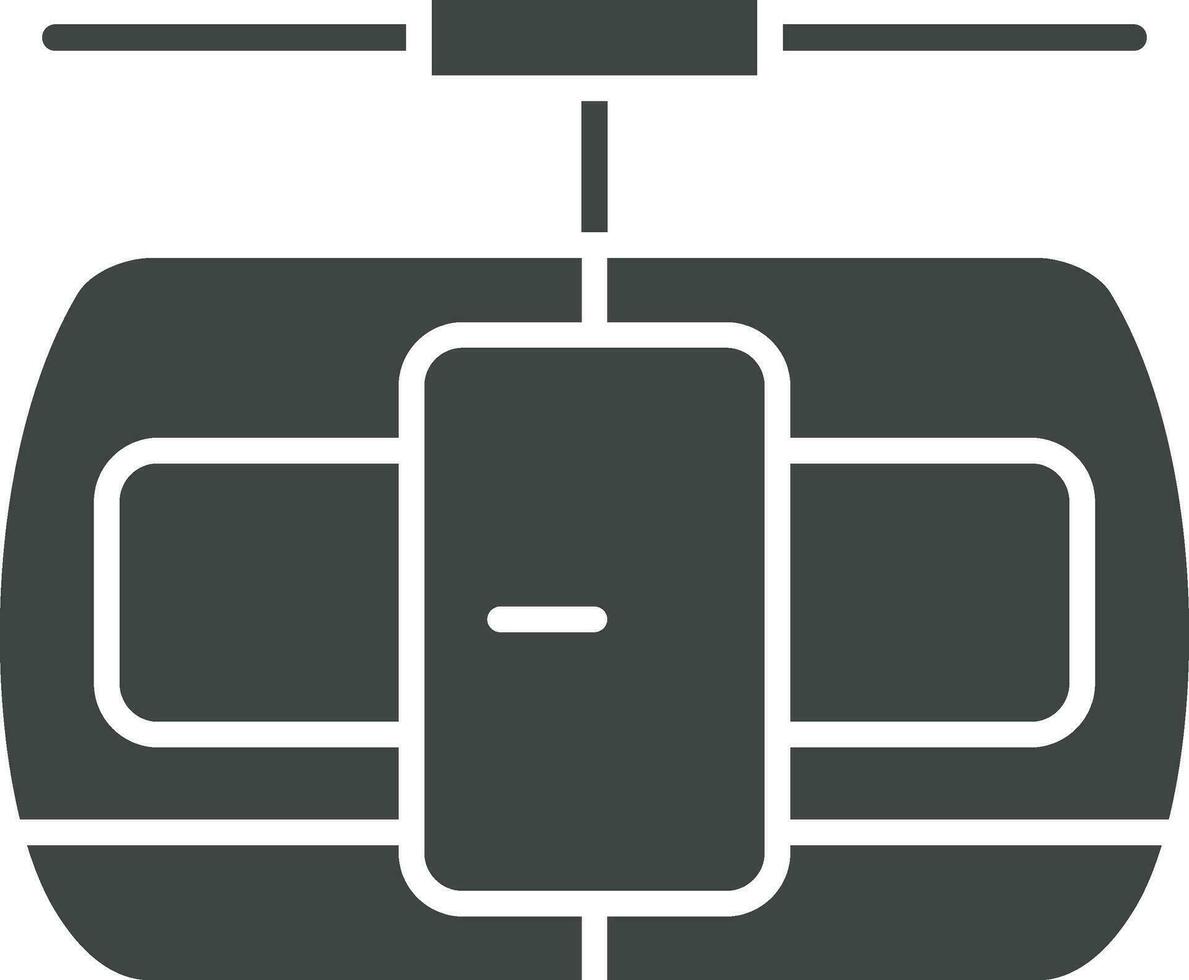 Kabel Auto Kabine Symbol Vektor Bild. geeignet zum Handy, Mobiltelefon Apps, Netz Apps und drucken Medien.