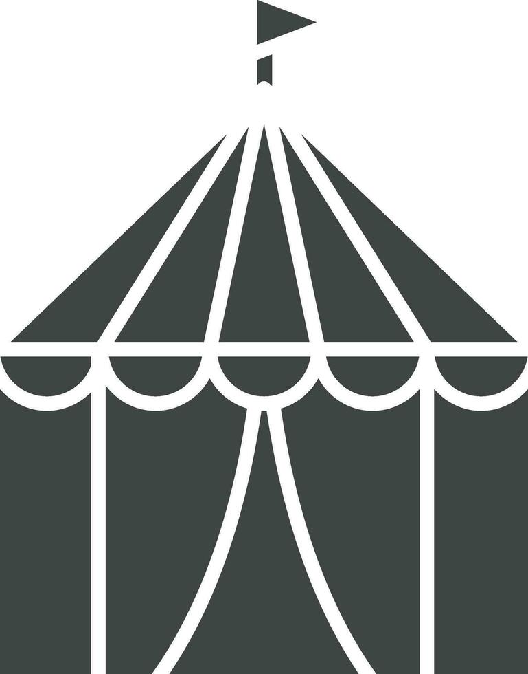 Zirkus Zelt Symbol Vektor Bild. geeignet zum Handy, Mobiltelefon Apps, Netz Apps und drucken Medien.