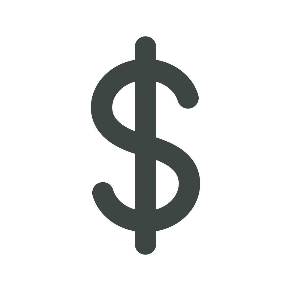 schwer Dollar Zeichen Symbol Vektor Bild. geeignet zum Handy, Mobiltelefon Apps, Netz Apps und drucken Medien.