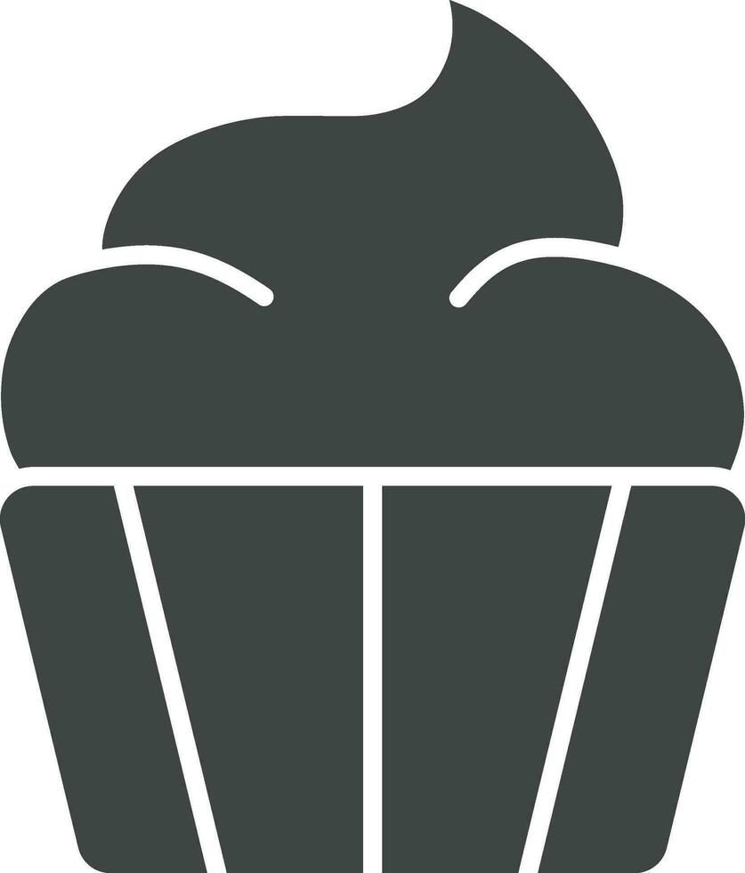 Muffin Symbol Vektor Bild. geeignet zum Handy, Mobiltelefon Apps, Netz Apps und drucken Medien.