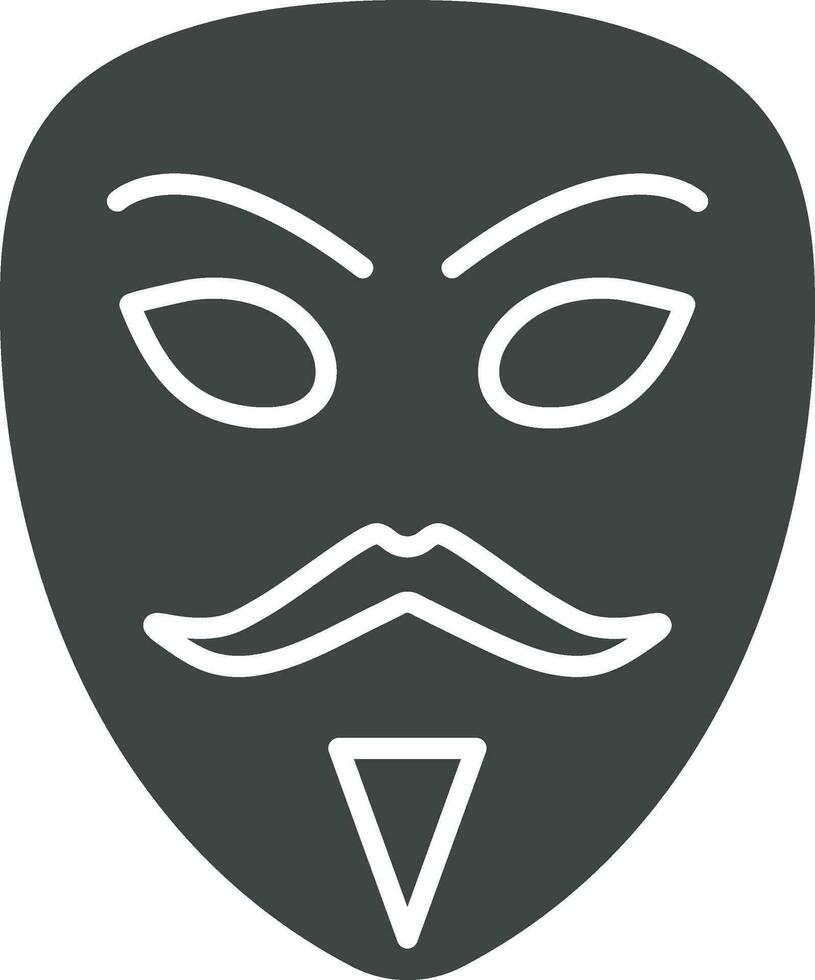 Hacker Maske Symbol Vektor Bild. geeignet zum Handy, Mobiltelefon Apps, Netz Apps und drucken Medien.