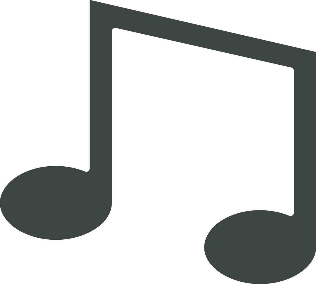 Musik- Anmerkungen Symbol Vektor Bild. geeignet zum Handy, Mobiltelefon Apps, Netz Apps und drucken Medien.