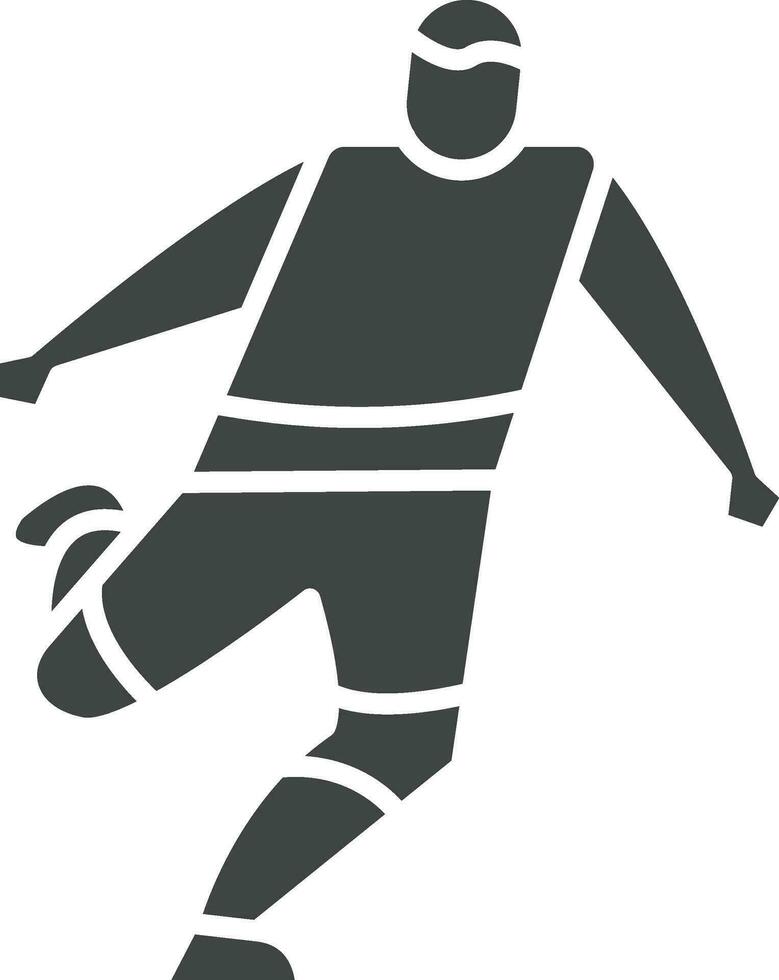 Fußball Spieler Symbol Vektor Bild. geeignet zum Handy, Mobiltelefon Apps, Netz Apps und drucken Medien.