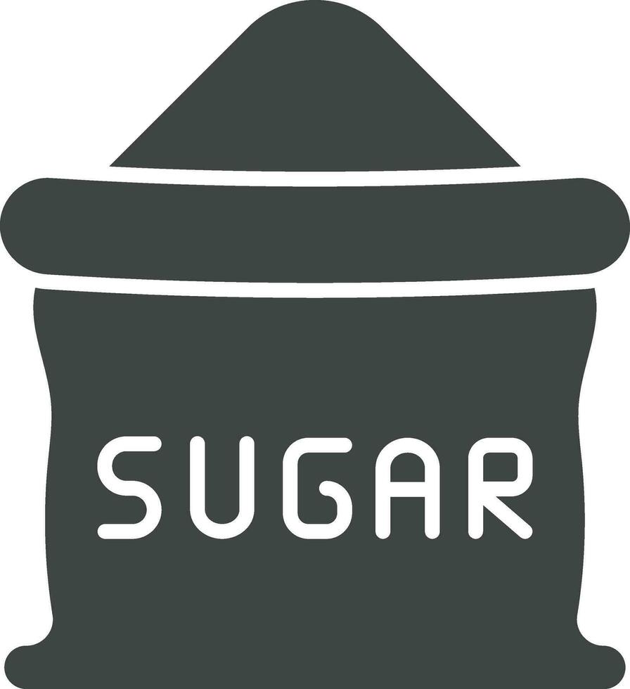 Zucker Tasche Symbol Vektor Bild. geeignet zum Handy, Mobiltelefon Apps, Netz Apps und drucken Medien.