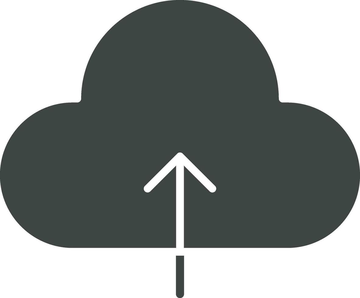 hochladen zu Wolke Symbol Vektor Bild. geeignet zum Handy, Mobiltelefon Apps, Netz Apps und drucken Medien.