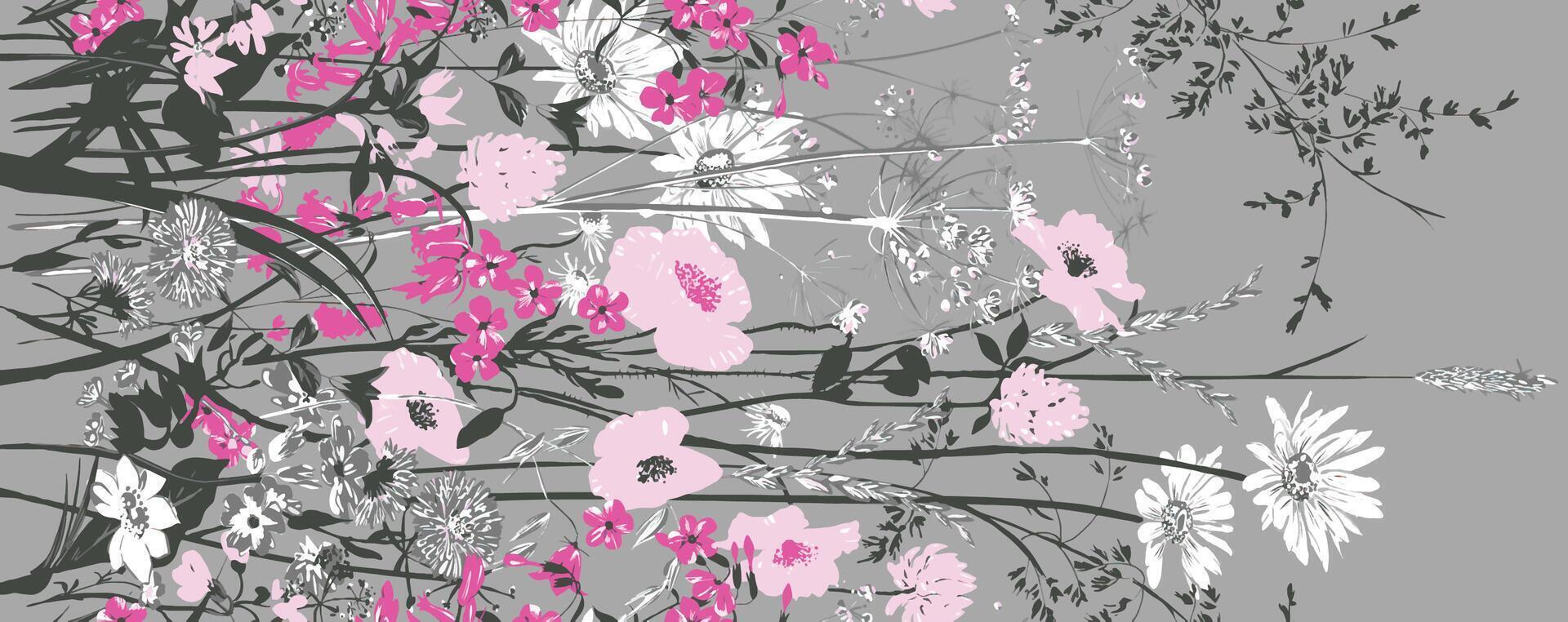 nahtlos Aquarell Blumen- Design mit Licht Hintergrund zum Textil- Drucke. vektor