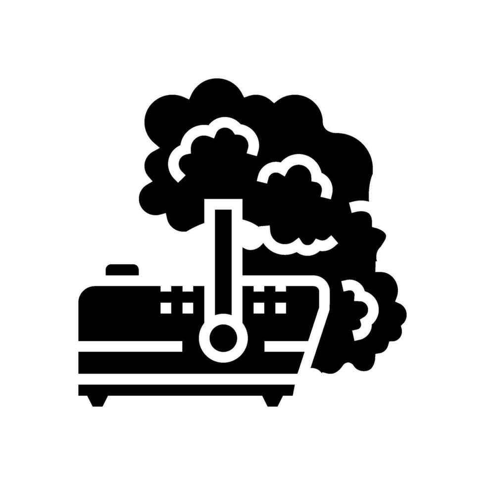 Rauch Maschine Disko Party Glyphe Symbol Vektor Illustration