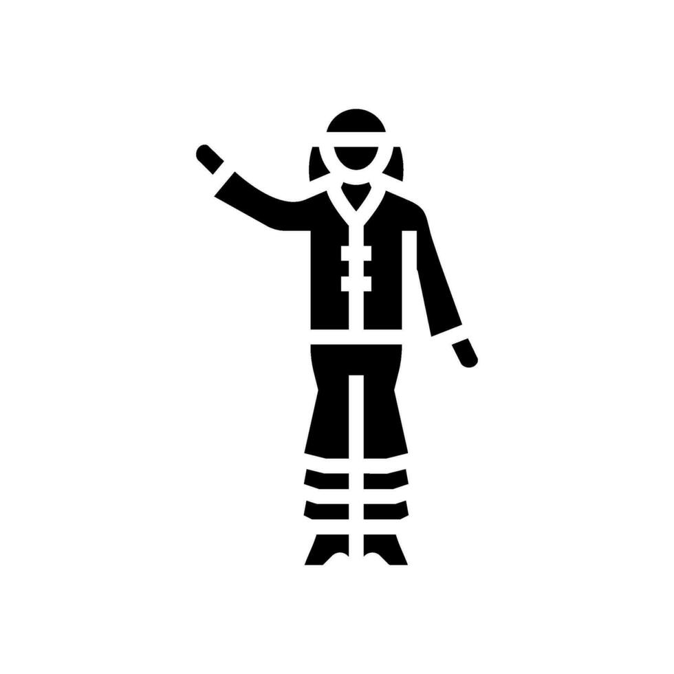 Königin Disko Party Glyphe Symbol Vektor Illustration