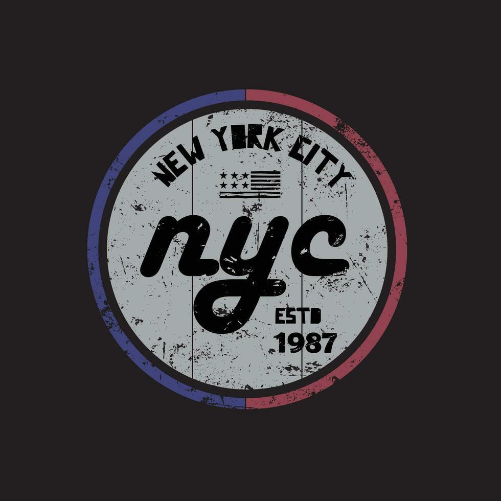 new york vektorillustration och typografi, perfekt för t-shirts, hoodies, tryck etc vektor