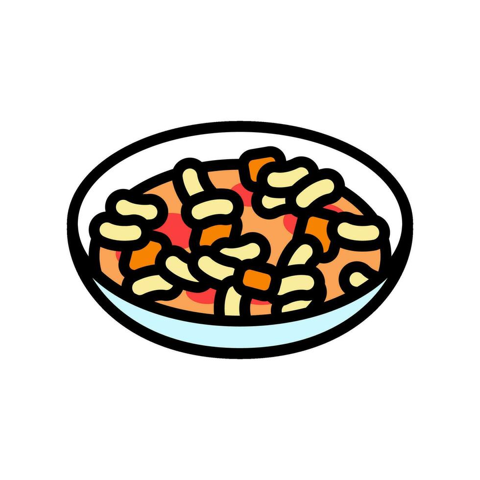 Giganten plaki griechisch Küche Farbe Symbol Vektor Illustration