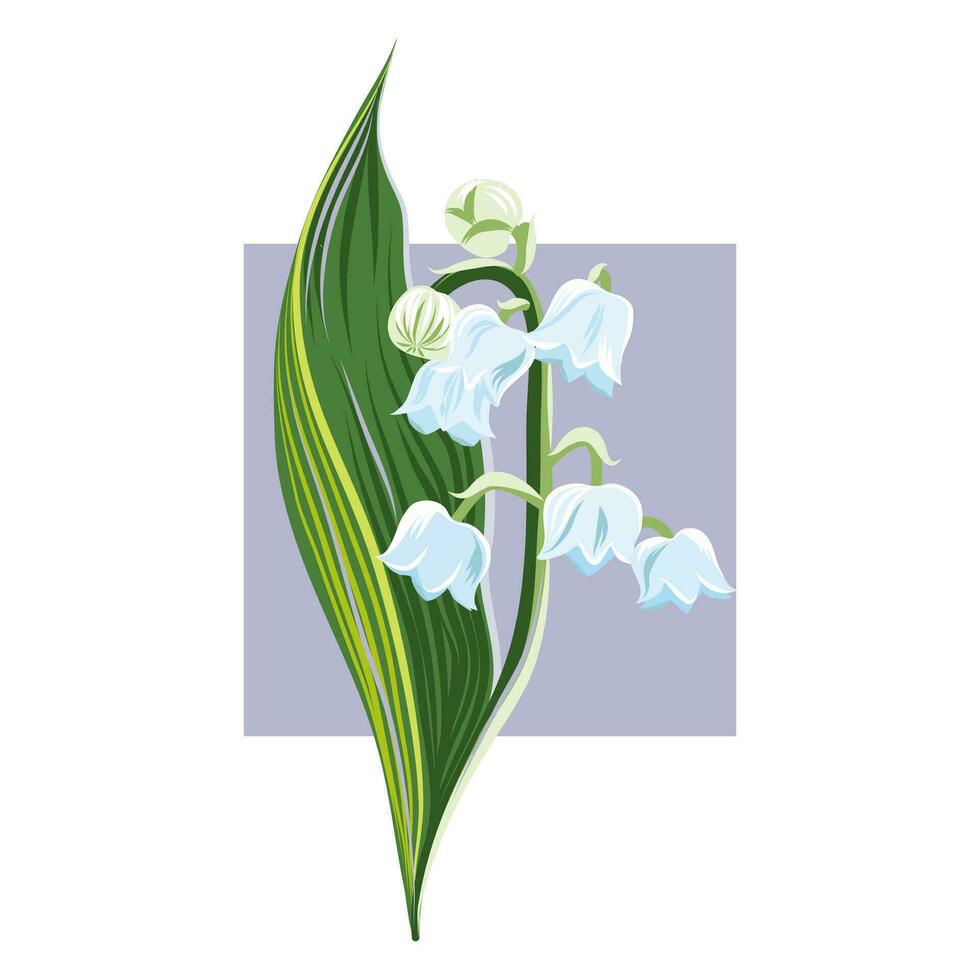Lilien von das Schlucht. Design von Blumen- wiederholbar Hintergrund zum Drucken. handgemalt farbig eben Vektor Illustration. Postkarte