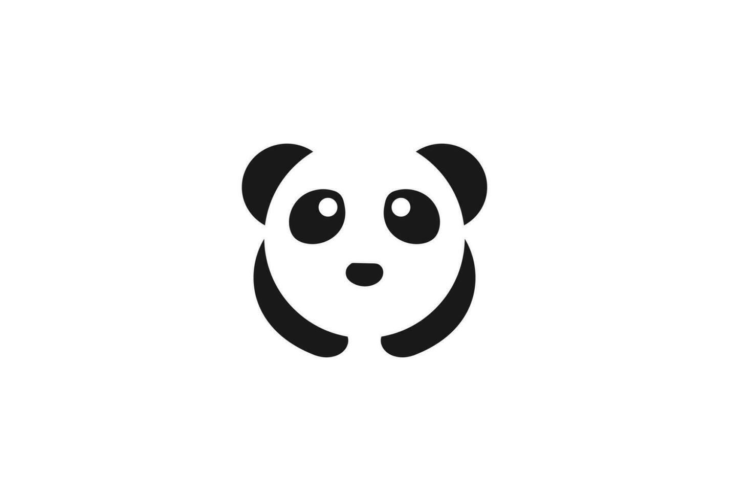 liten panda Björn logotyp design, vektor design mall