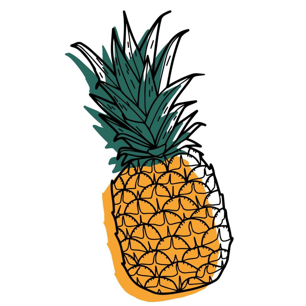 Ananas. Vektor Symbol, modern Stil, Logo zum Schönheit Kugel. zeitgenössisch Kunst