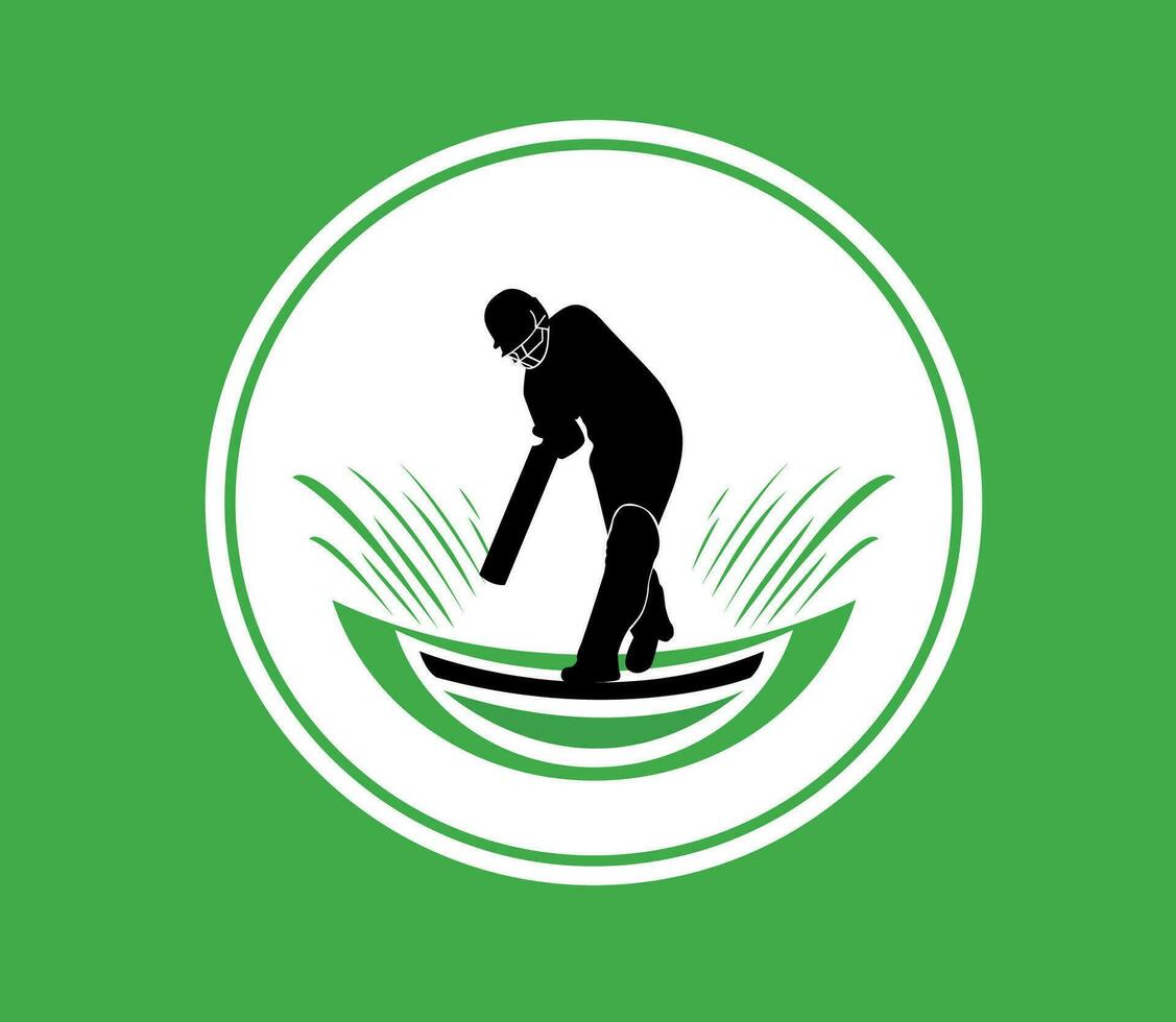 vektor cricket team logotyp manuellt skapas