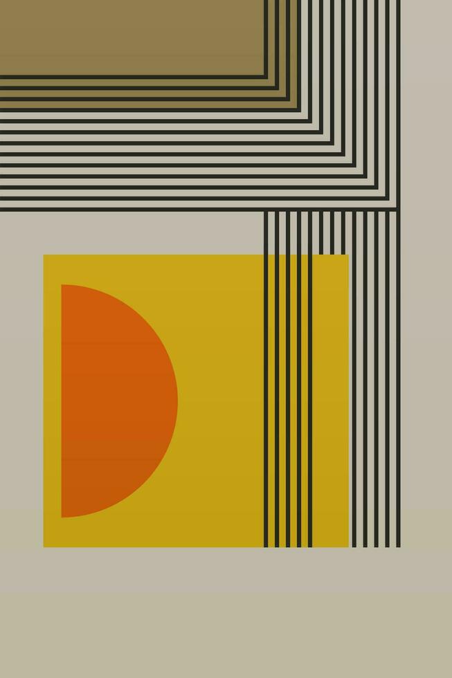 abstrakt Poster, Mitte Jahrhundert modern, bunt Drucke, geometrisch Kunst drucken vektor