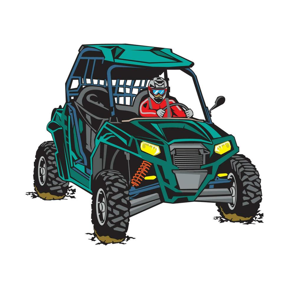 buggy atv äventyr vektor illustration, perfekt för t skjorta design