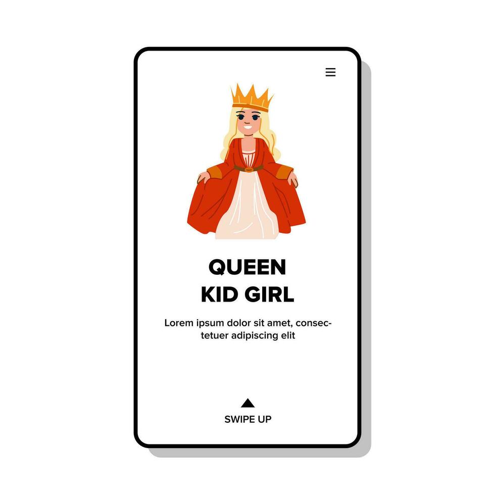 Krone Königin Kind Mädchen Vektor