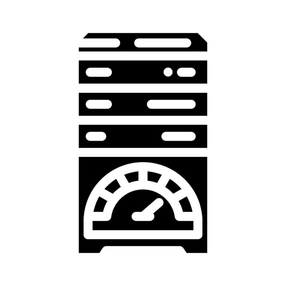 Datenbank Performance Glyphe Symbol Vektor Illustration