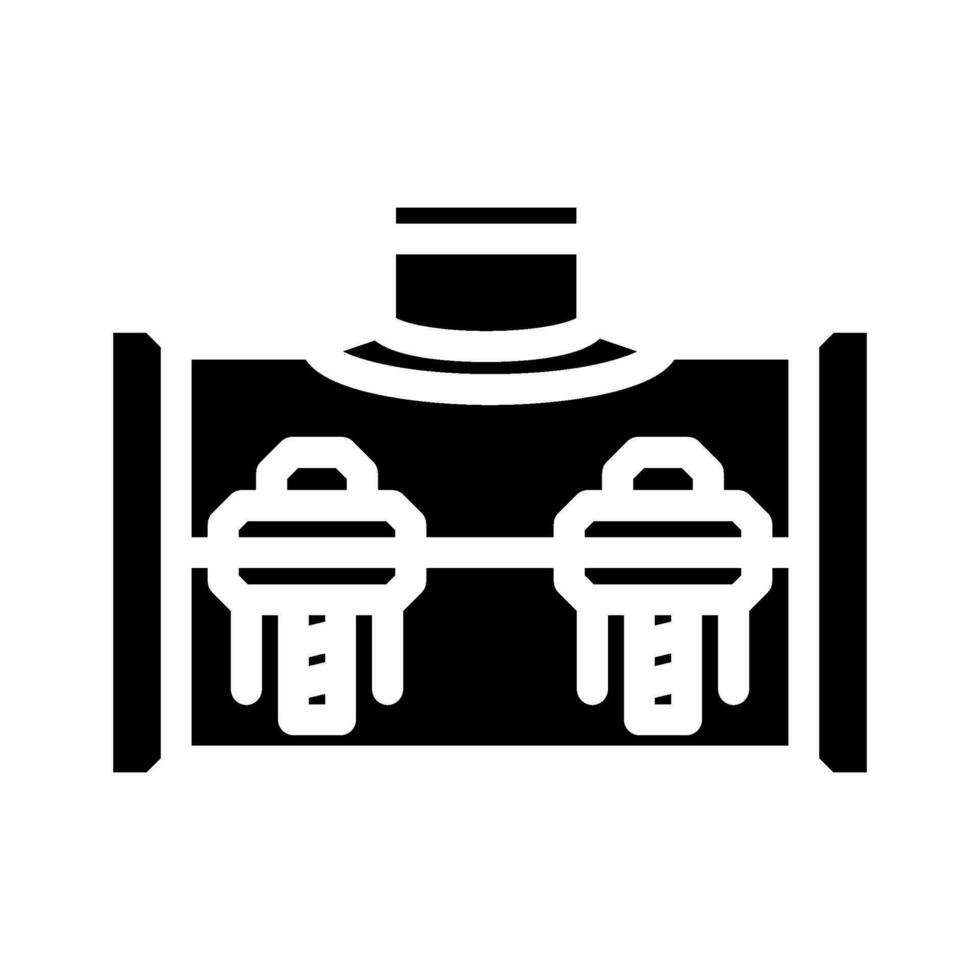 Stahl Pipeline Glyphe Symbol Vektor Illustration