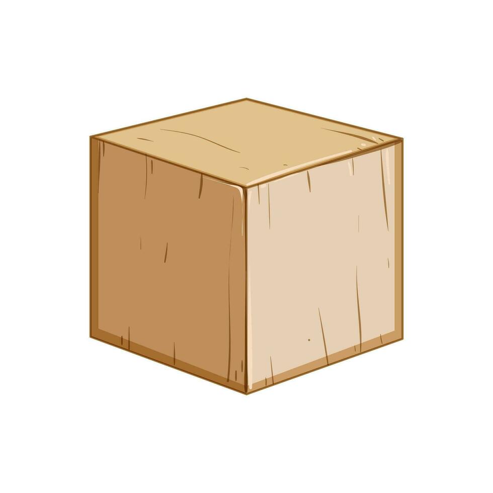 utveckling trä- block tecknad serie vektor illustration