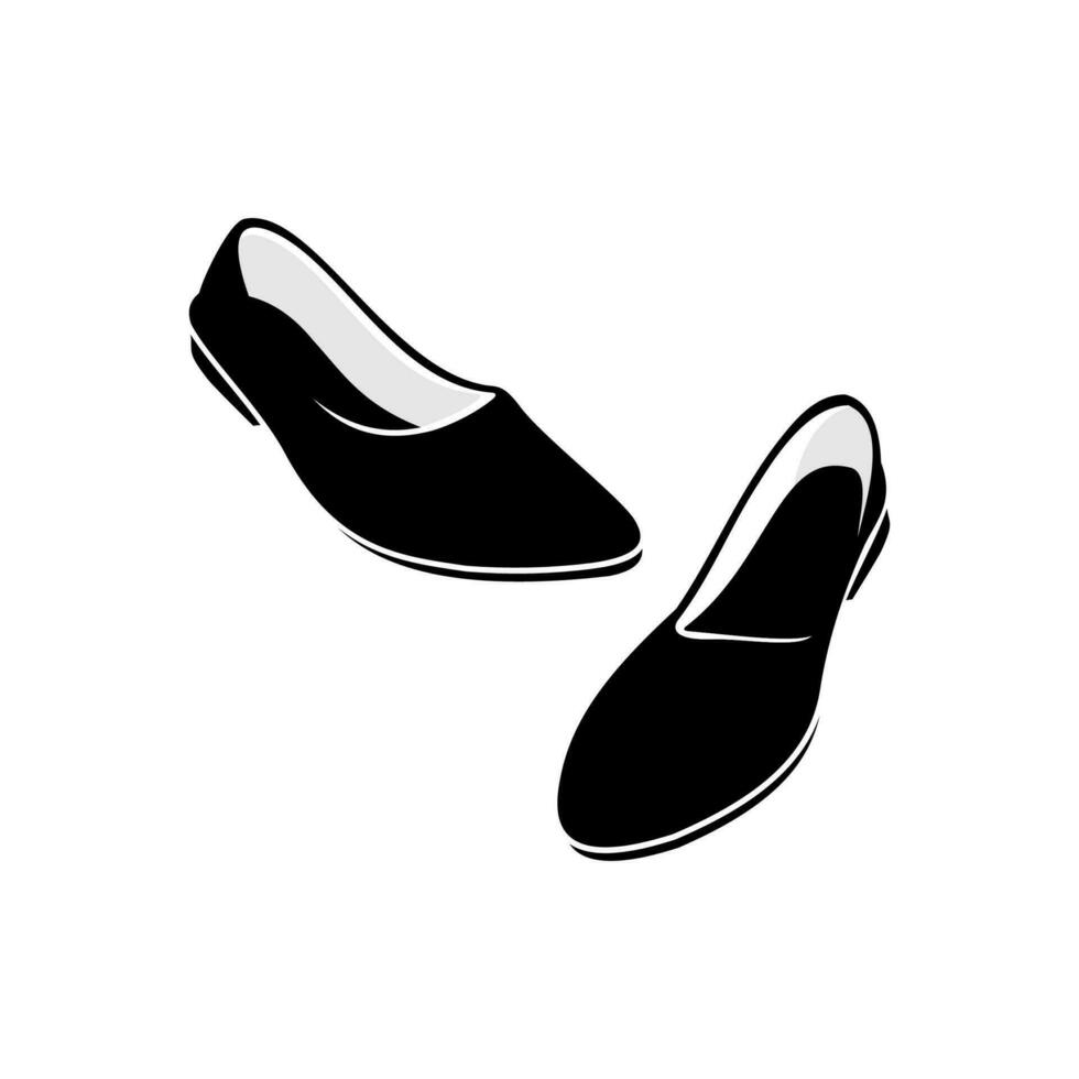 skor svart vektor