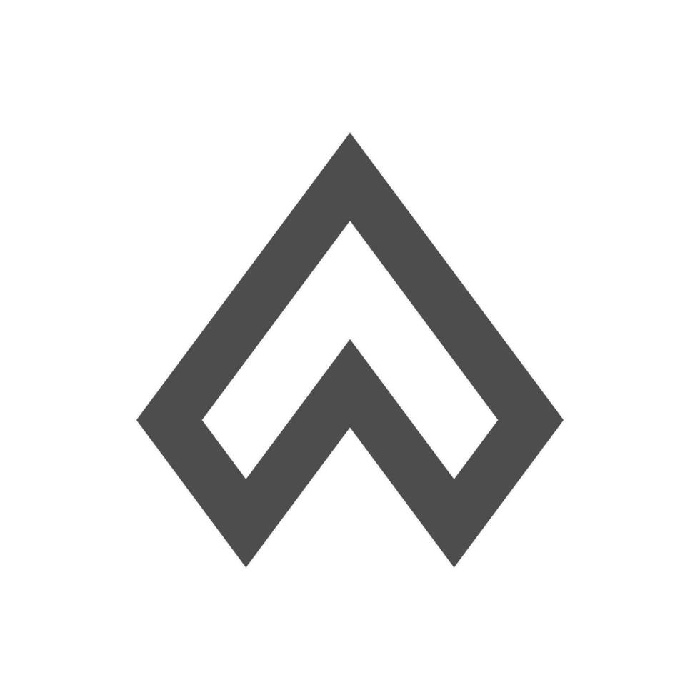Brief A, Dreieck Logo Konzept desain vektor