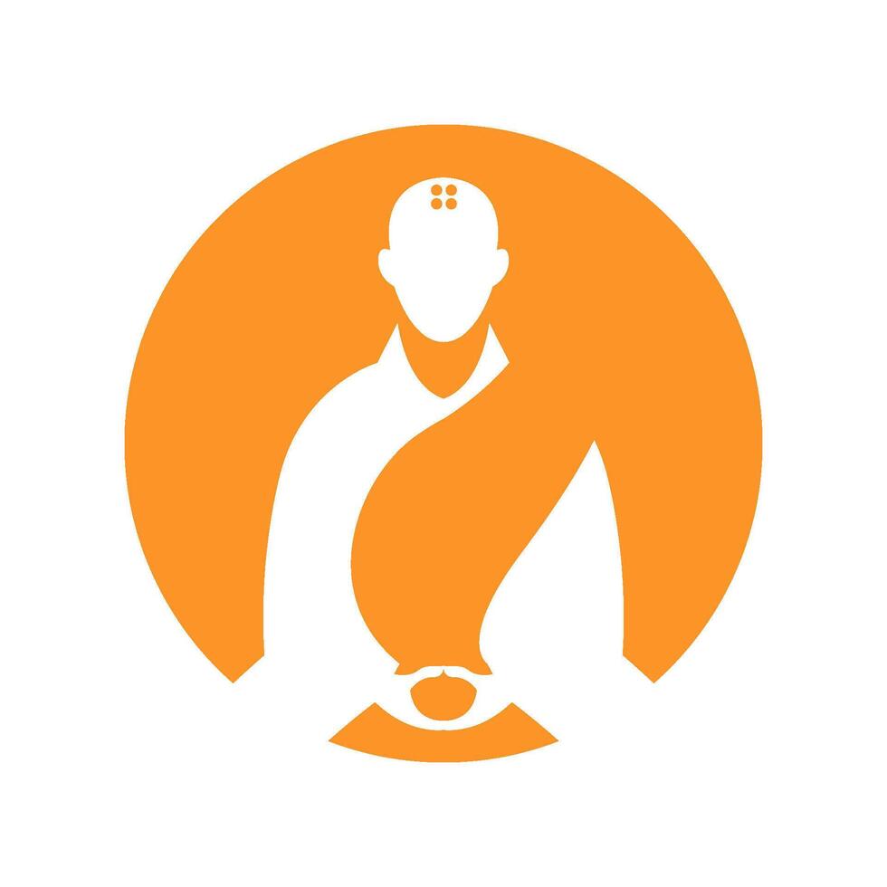Mönch Logo Symbol Design vektor