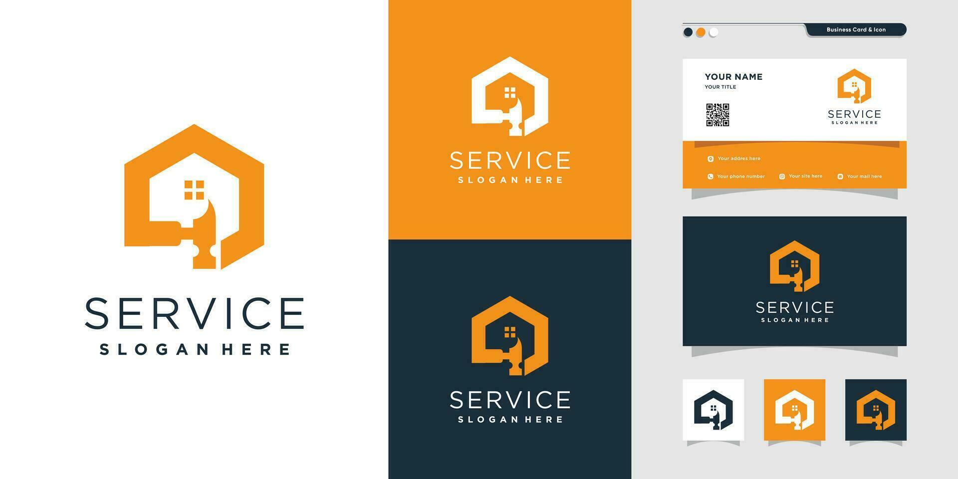hus service design element vektor ikon med kreativ begrepp aning