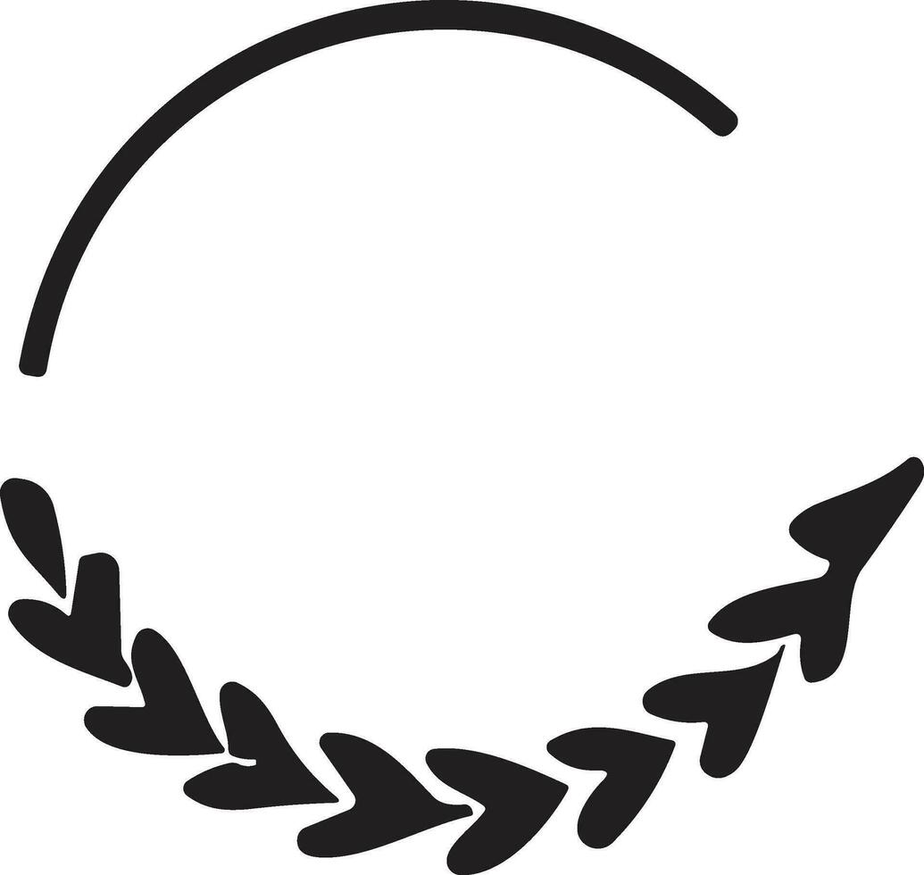 Hand gezeichnet Blumen- Kranz Logo zum Dekoration vektor