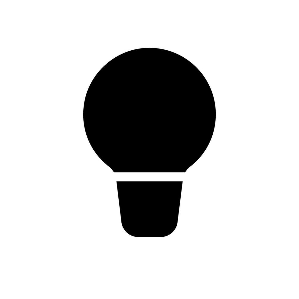 Glödlampa vektor ikon. belysning illustration tecken. ljus symbol eller logotyp.