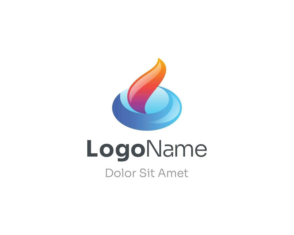 abstrakt färgrik brand logotyp lutning vektor