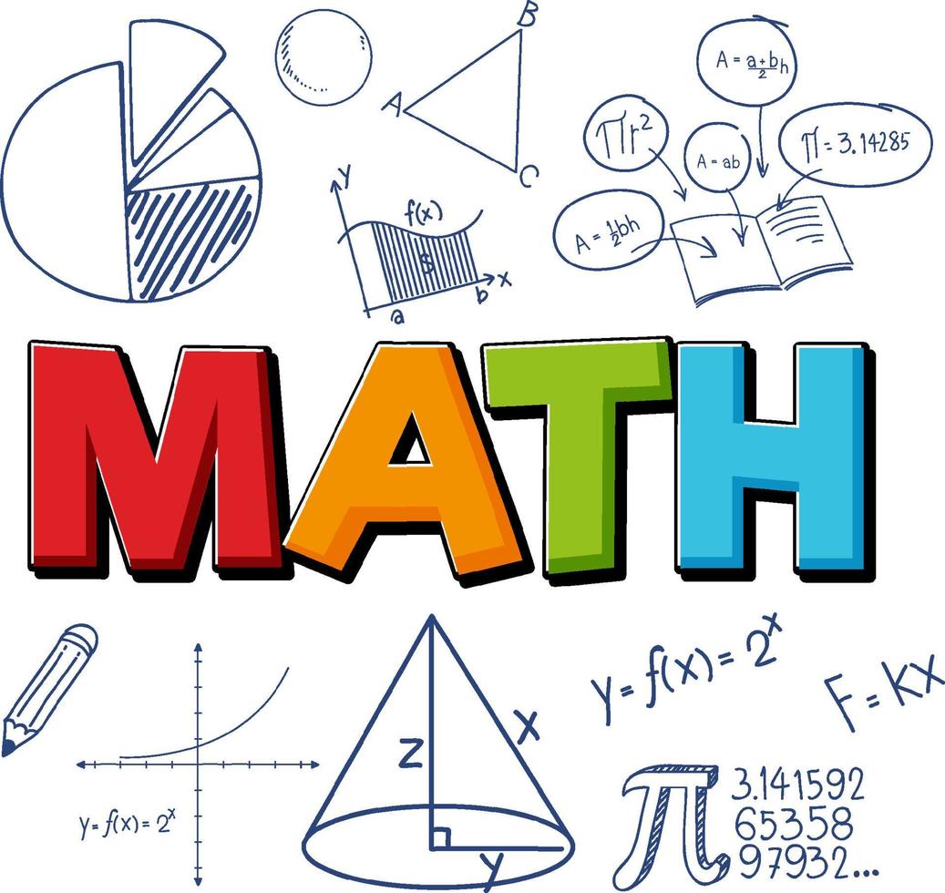 matematiskt teckensnitt med symbol och formelikon vektor