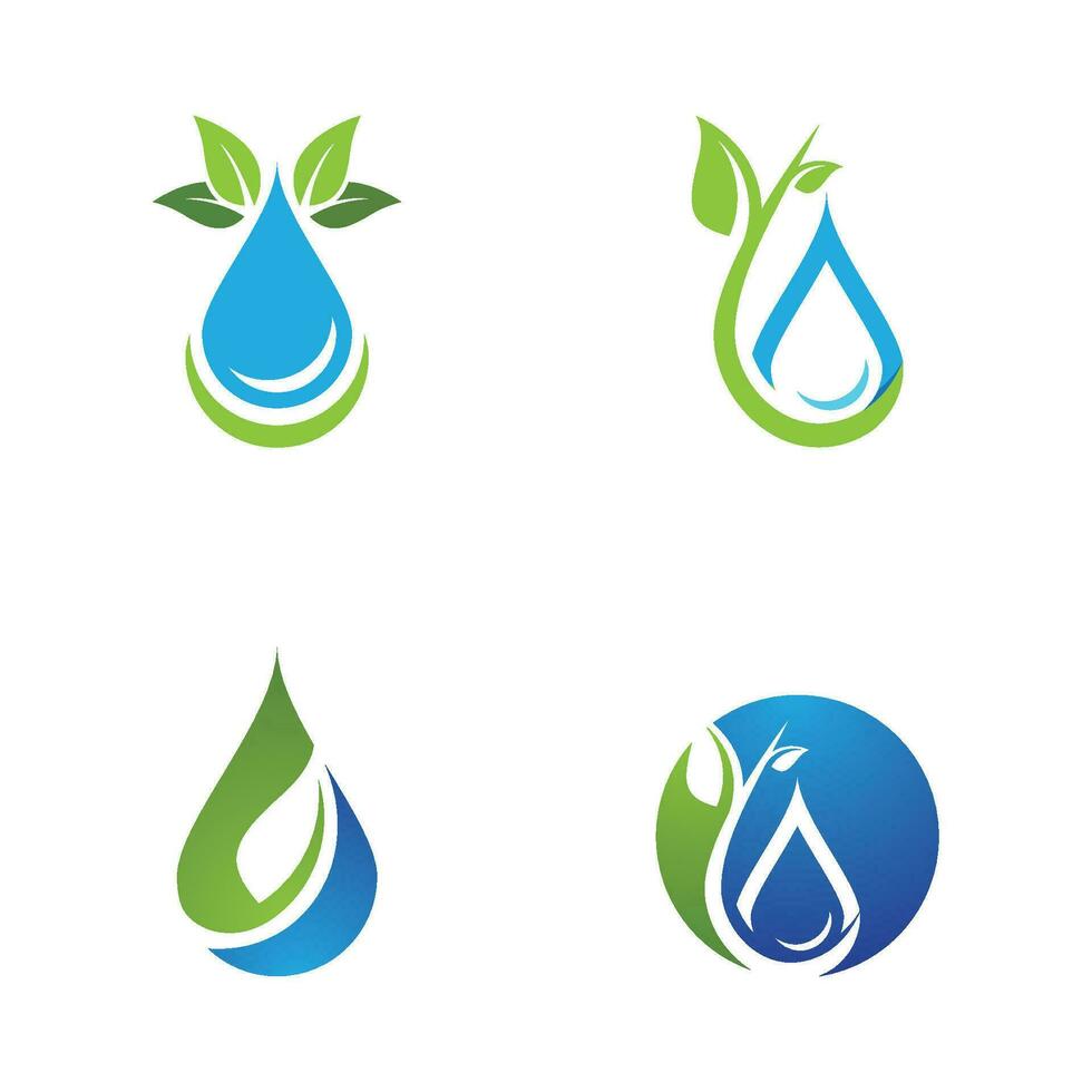 Wassertropfen-Logo-Vorlage vektor