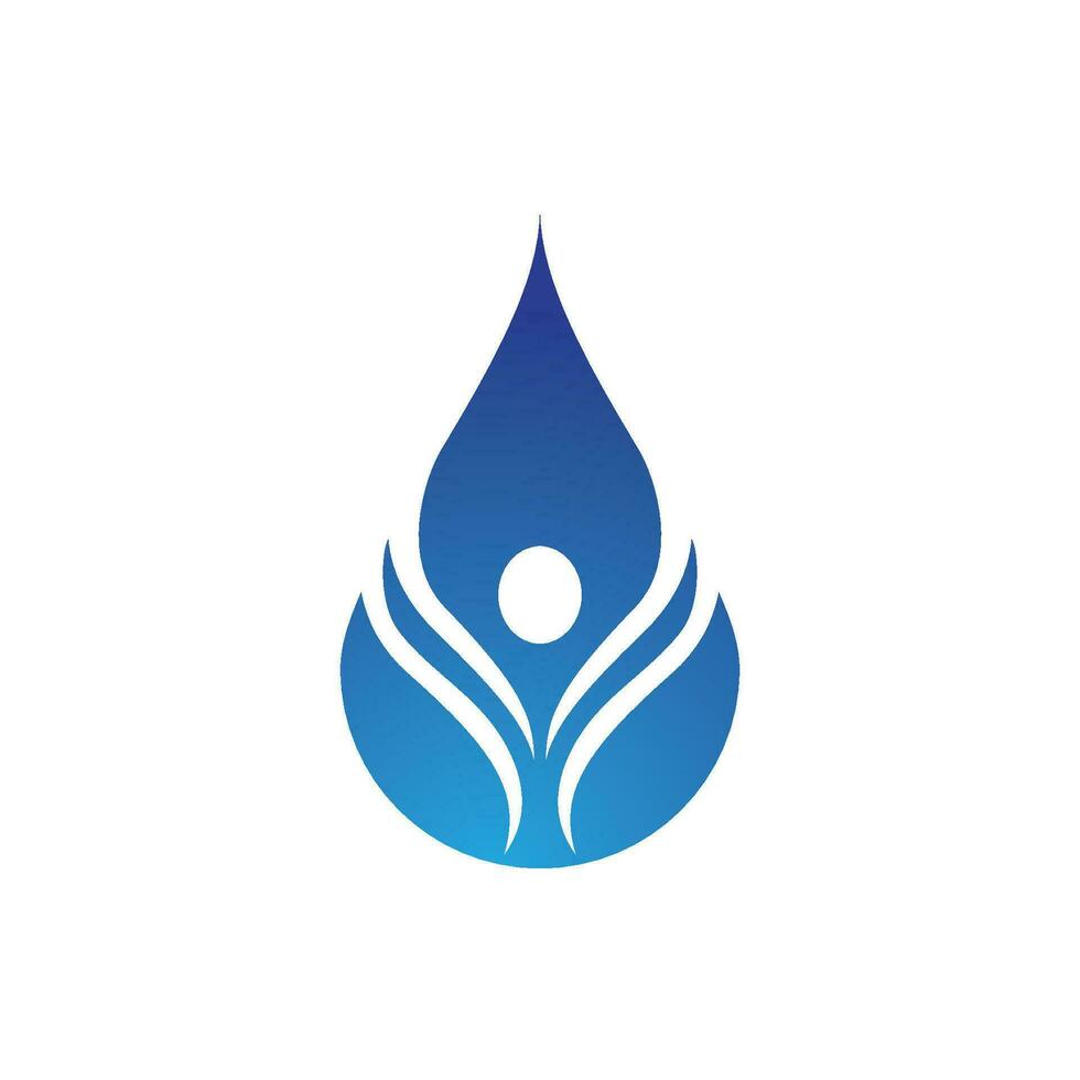 Wassertropfen-Logo-Vorlage vektor