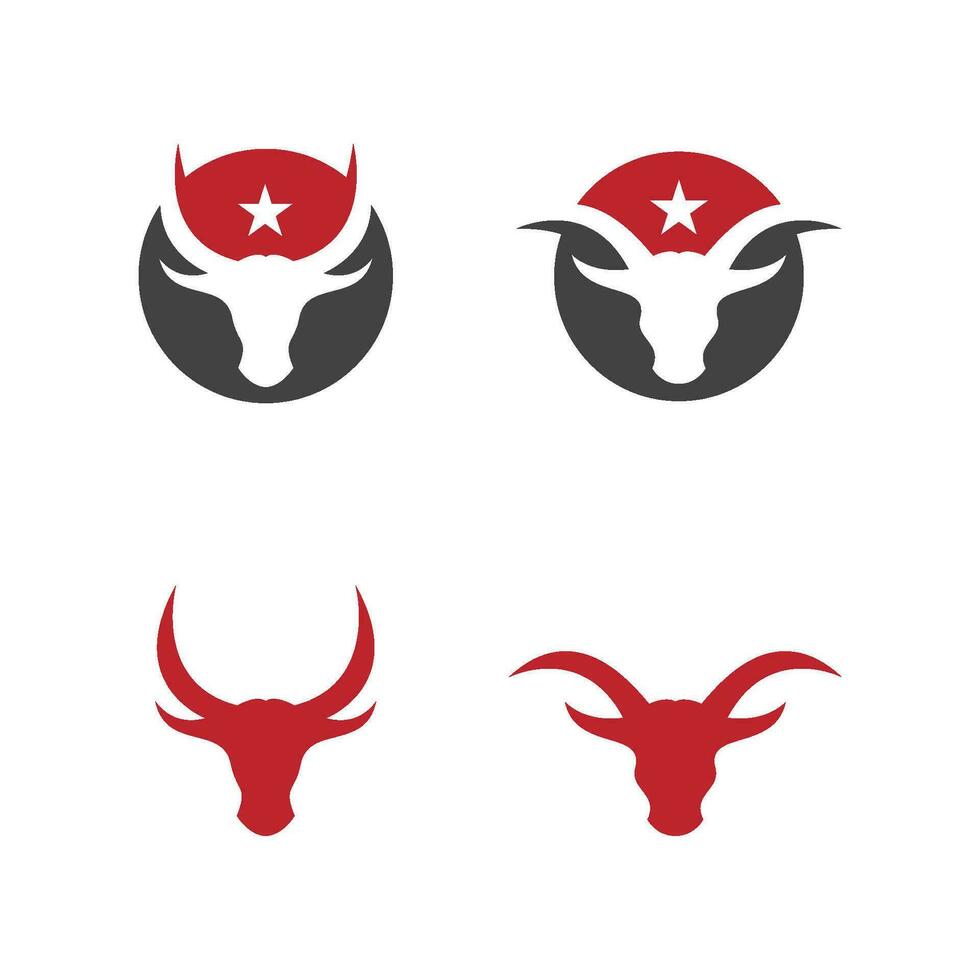 Stier Logo Vorlage Vektor Icon Illustration Design