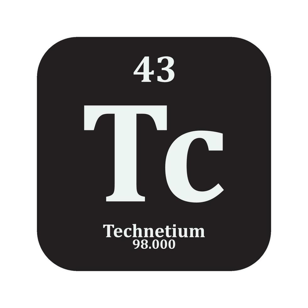 Technetium Chemie Symbol vektor