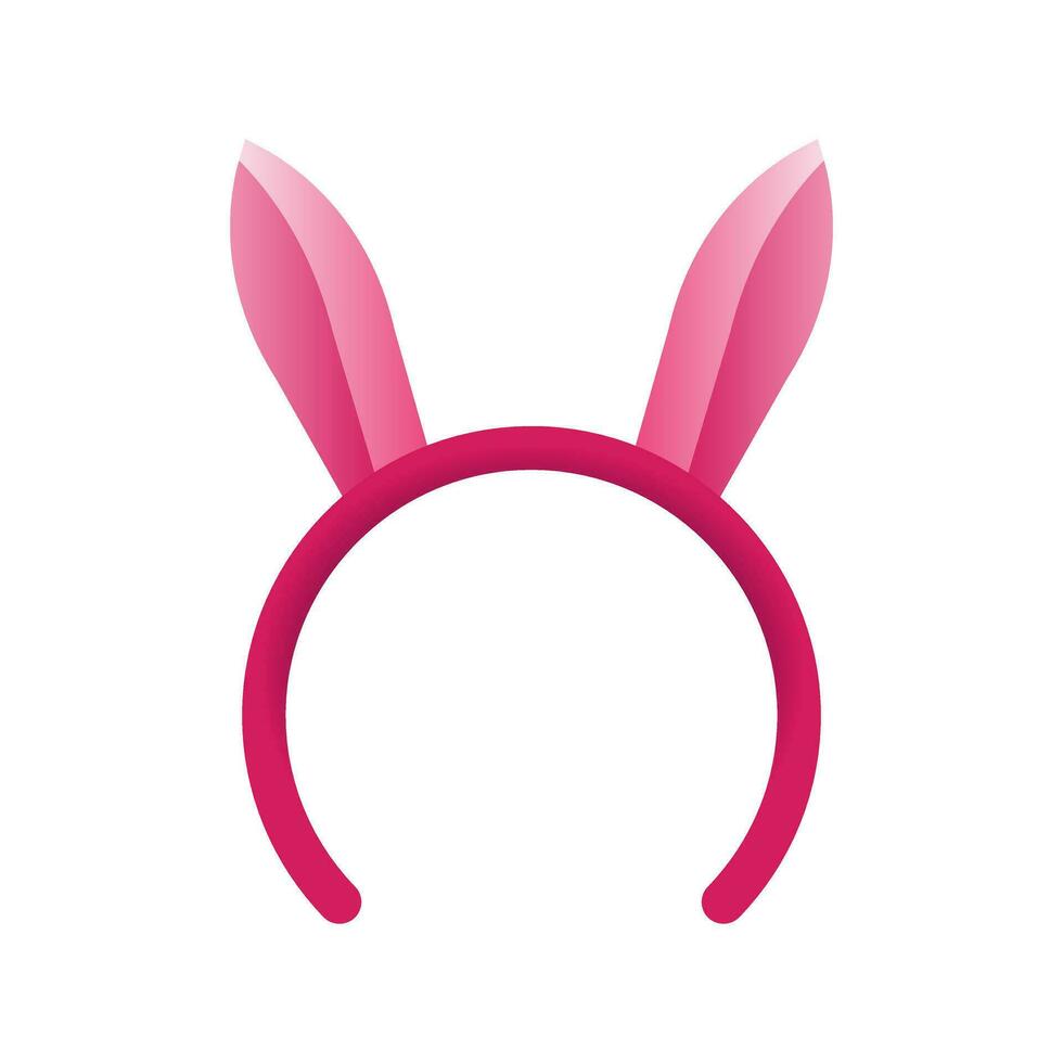 kanin pannband och kanin öron ikon i lutning fylla stil illustration vektor design