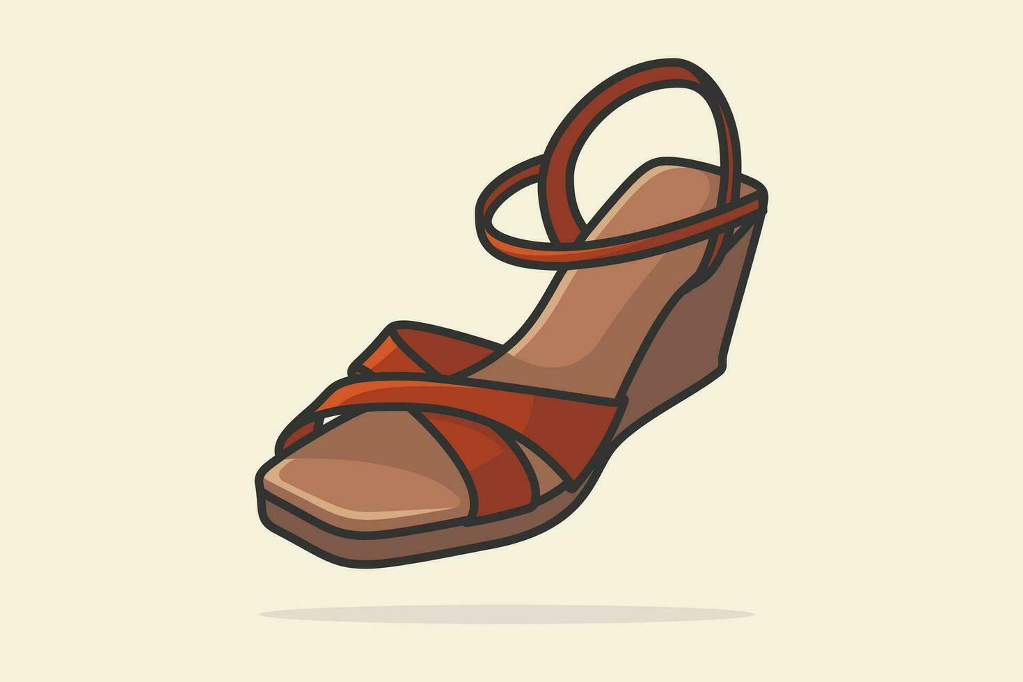 Mädchen schön Sandale Schuh Vektor Illustration. Schönheit Mode Objekte Symbol Konzept. Neu Ankunft Frauen Party Schuhwerk Sandale Vektor Design.