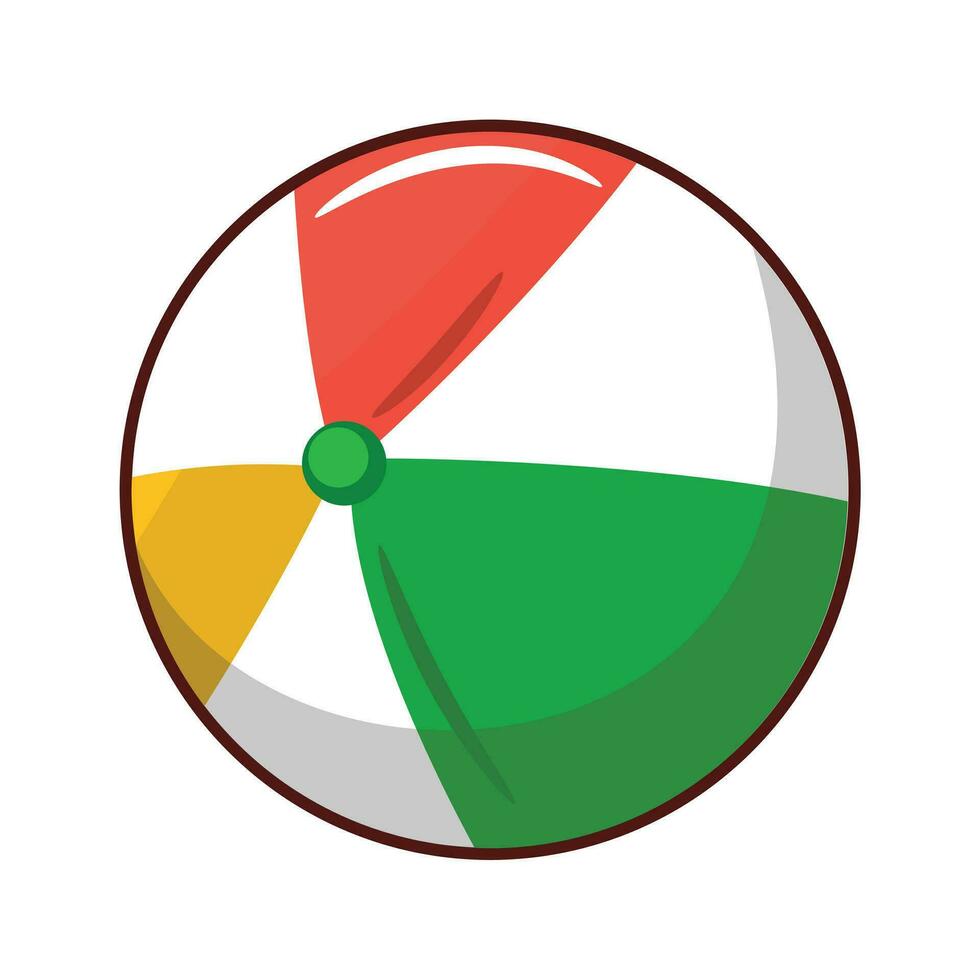 Strand Ball Symbol Über Weiß Hintergrund. bunt Design Vektor Illustration