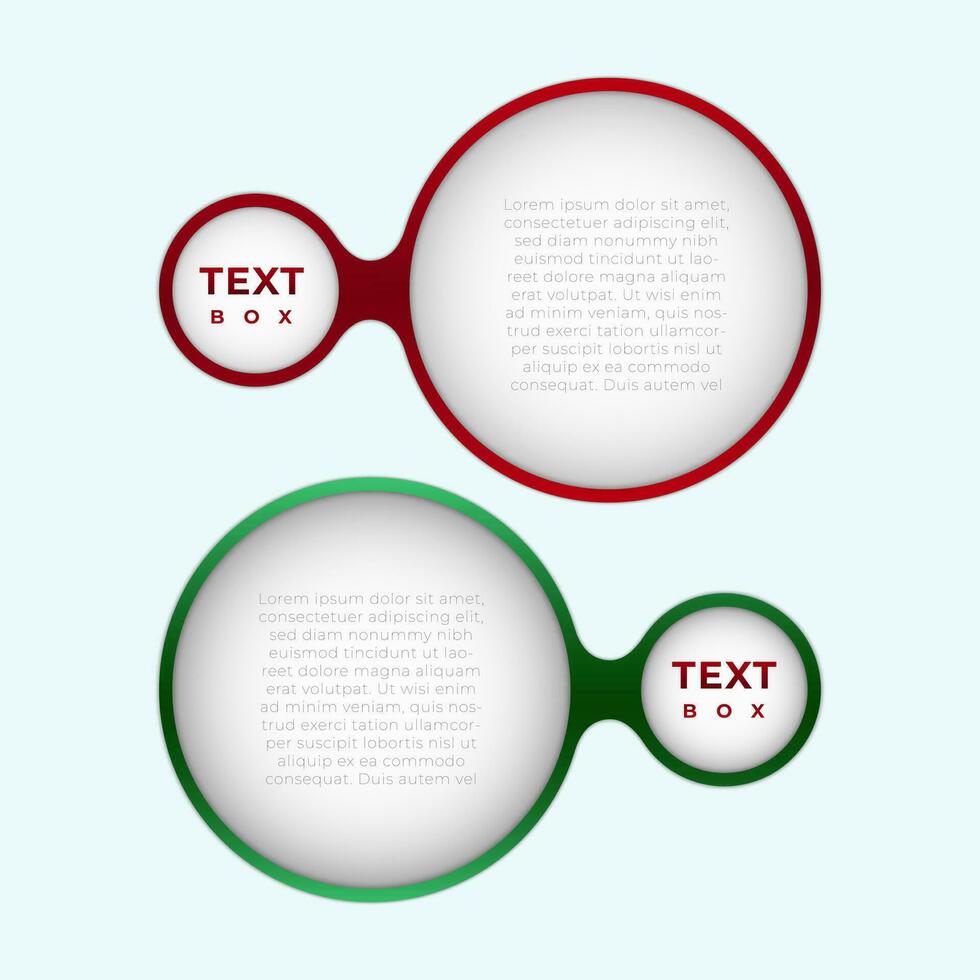 Text Box Kreis Gradient einfach vektor