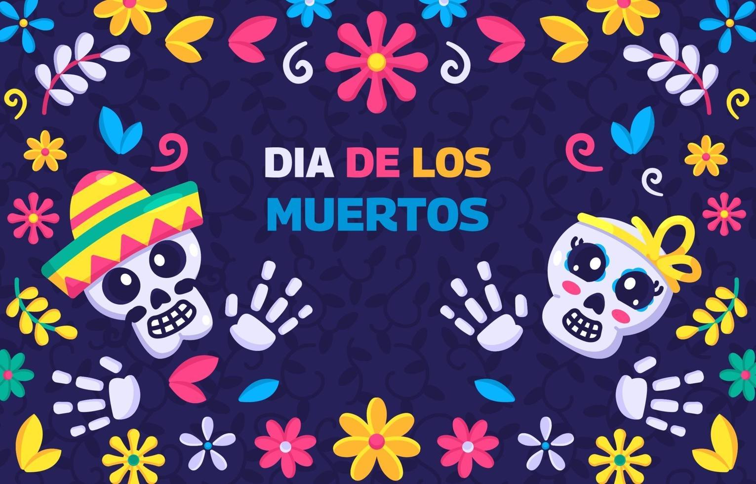 dia de los muertos Hintergrund vektor