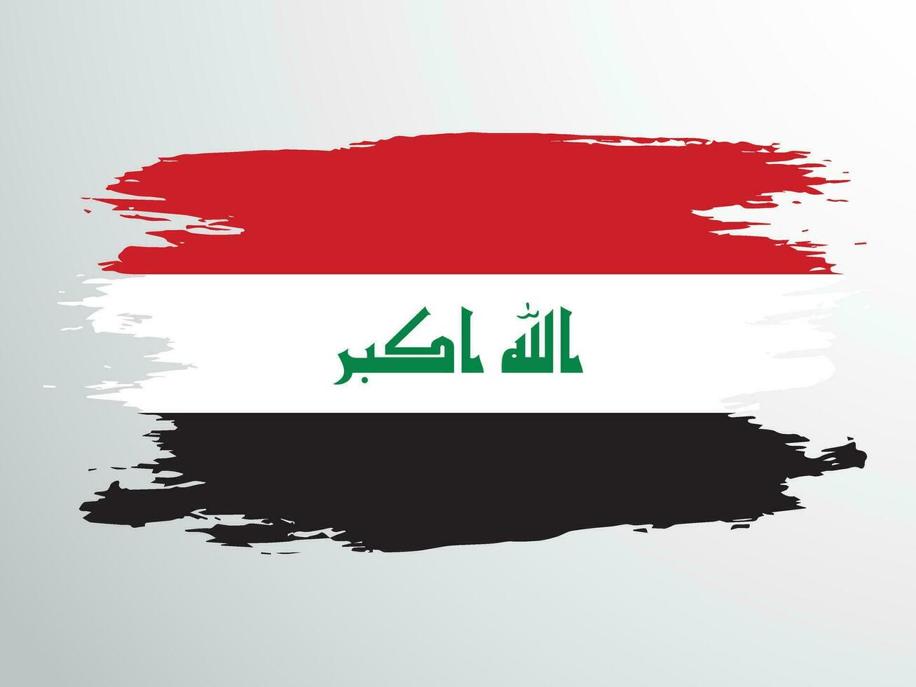 Vektor Flagge von Irak gezeichnet mit ein Bürste