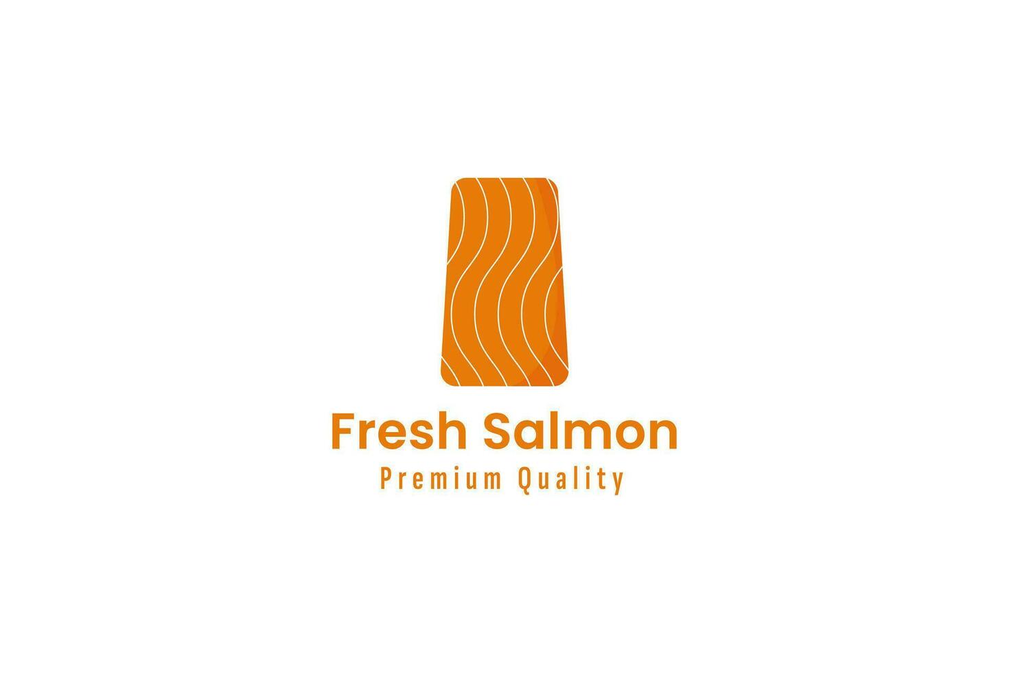 Lachs Fisch Logo Vektor Symbol Illustration
