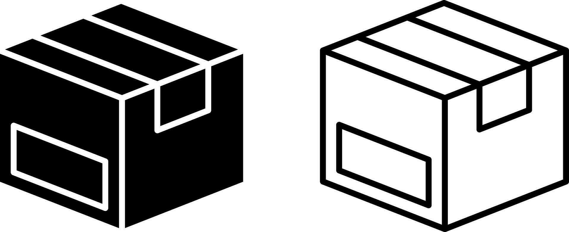 Lieferung Box Symbol, Paket Versand Zeichen Symbol, Glyphe und Linie Stil. Vektor Illustration
