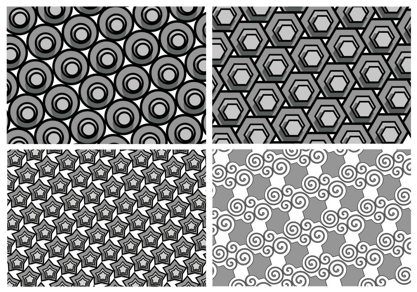 uppsättning abstrakt geometrisk mönster vektor svart och vit för bakgrund design.