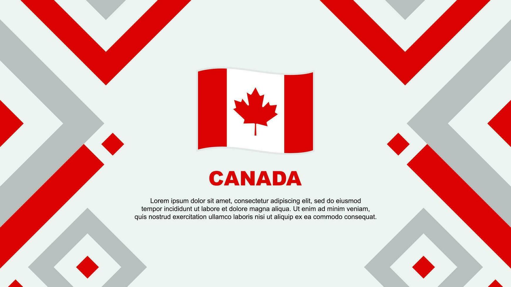 Kanada Flagge abstrakt Hintergrund Design Vorlage. Kanada Unabhängigkeit Tag Banner Hintergrund Vektor Illustration. Kanada Vorlage